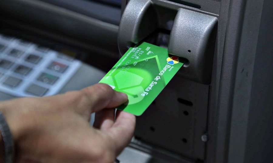 Red de cajeros automáticos del Banco de Santa Fe en la provincia.