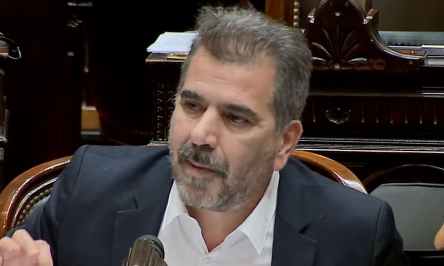 Cristian Ritondo, jefe del bloque del PRO en la Cámara de Diputados, durante una sesión parlamentaria en el Congreso Nacional. Foto de archivo.