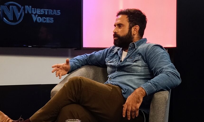 Facundo Diez durante la entrevista realizada en el programa Nuestras Voces.