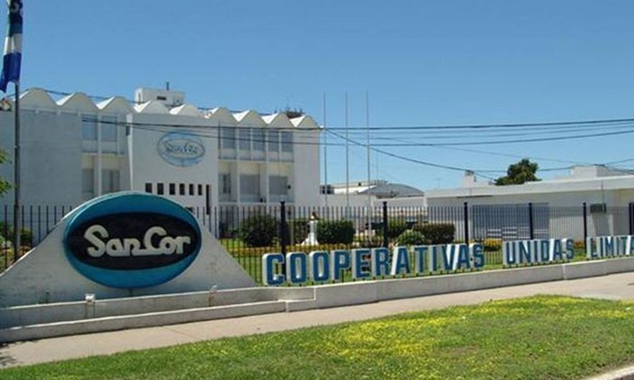 Planta productiva de SanCor, donde se desarrollan procesos industriales del sector lácteo.