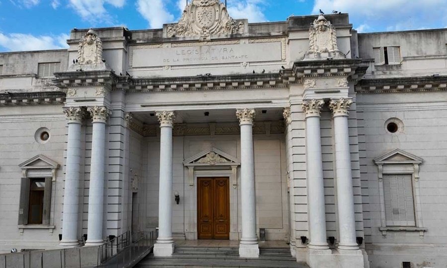 Edificio de la Legislatura de Santa Fe, sede de sesiones y actividad parlamentaria provincial. Foto de archivo.