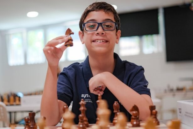 El prodigio argentino Faustino Oro, en plena partida