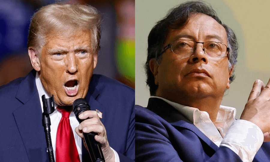 Donald Trump y Gustavo Petro, en el centro de un cruce de declaraciones que tensó la relación entre Estados Unidos y Colombia.