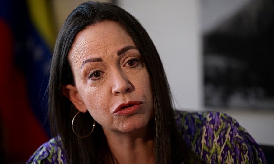 María Corina Machado, figura central de la oposición venezolana, en una de sus apariciones públicas.