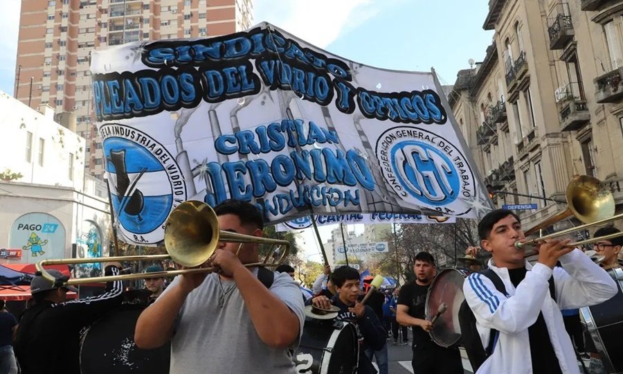 Marcha de la CGT en una movilización sindical en defensa de los derechos laborales, imagen de archivo.