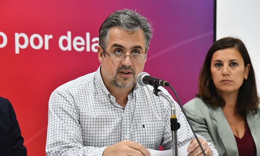 El ministro de Seguridad de Santa Fe, Pablo Cococcioni, en una intervención pública sobre políticas de seguridad provincial.