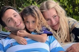cris morena junto a su nieta mila y tomas