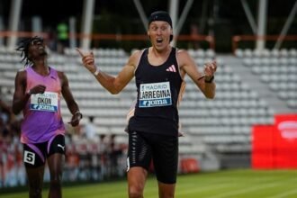 elian larregina bate record en madrid, prueba de 400 metros