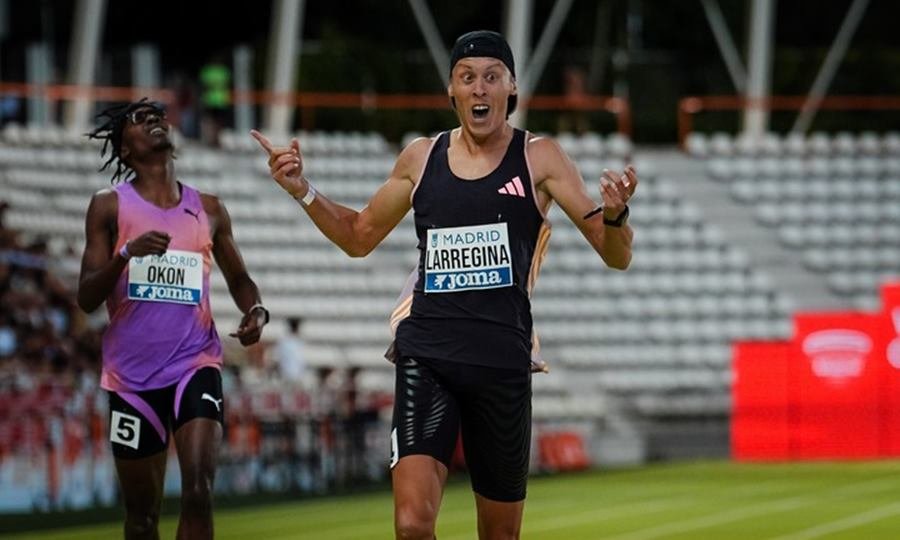 elian larregina bate record en madrid, prueba de 400 metros