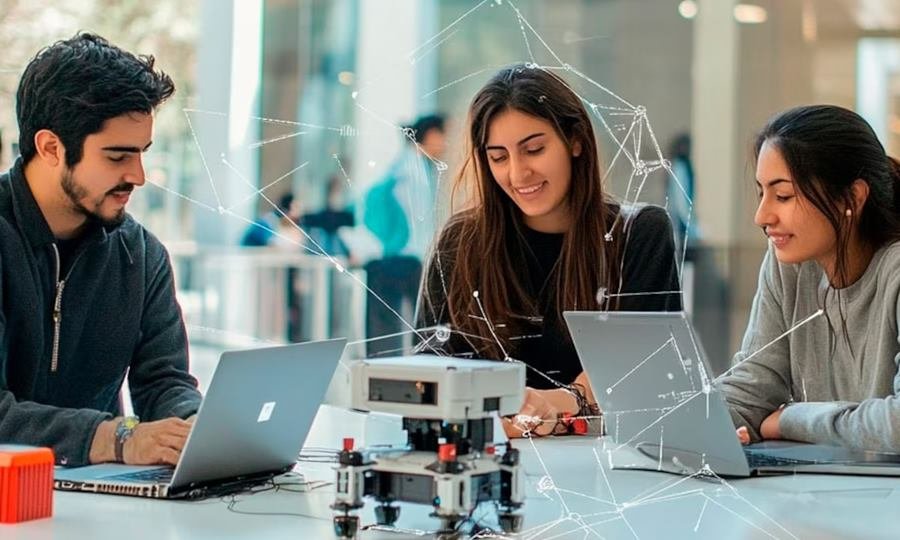 estudiantes reunidos