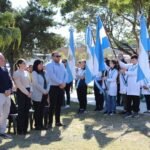 Acto del 9 de Julio en Plaza Eva Perón de Laguna Paiva con autoridades locales
