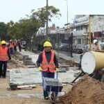 Acuerdo Capital: Poletti recorrió los avances de la obra del cantero central de Aristóbulo del Valle