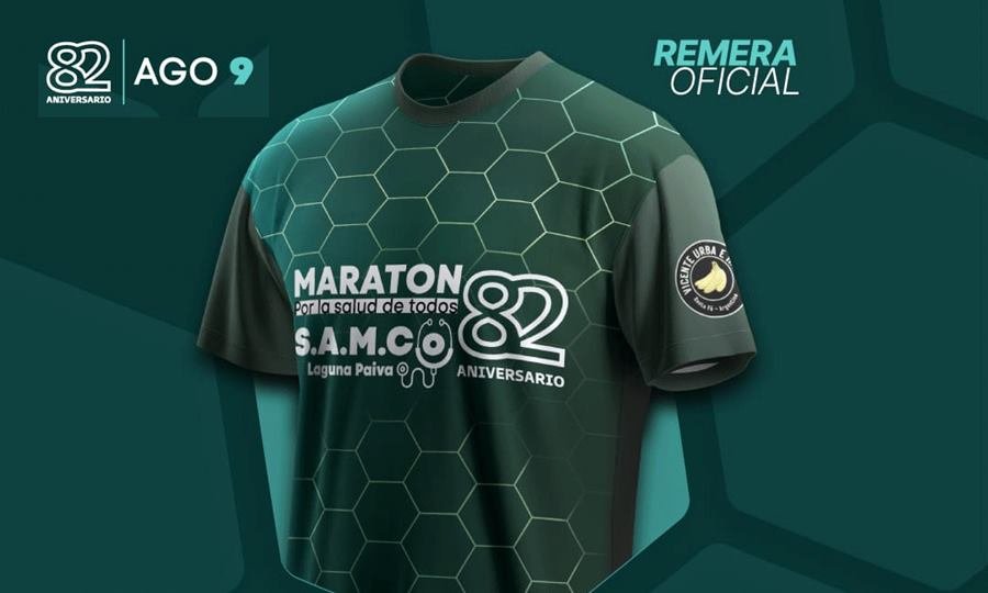 Presentaron la remera oficial de la Maratón por la Salud de Todos en Laguna Paiva