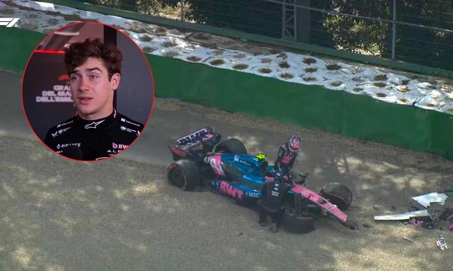 Colapinto se accidentó durante una prueba en Hungría pero se encuentra en buen estado de salud