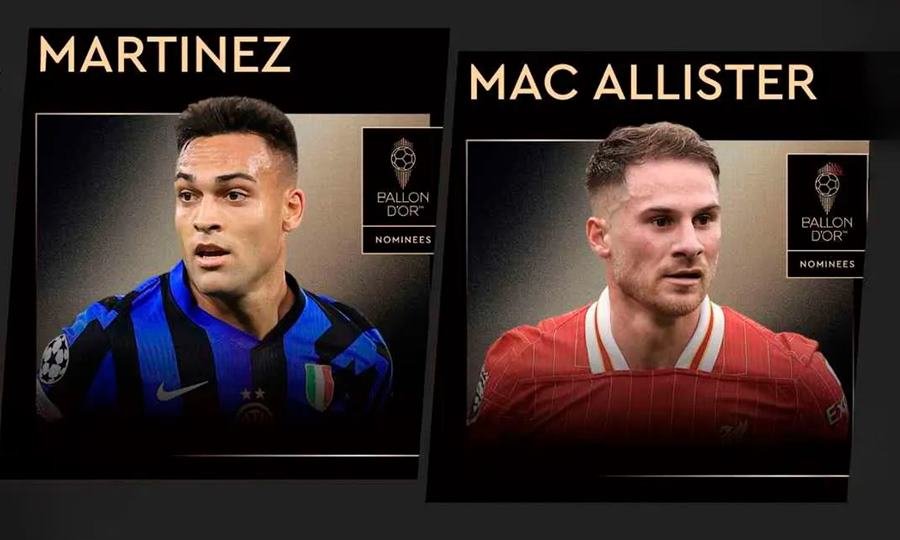 Lautaro Martínez y Alexis Mac Allister, los únicos argentinos que sueñan con el Balón de Oro 2025
