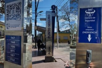 Así funcionan los nuevos Puntos Seguros instalados en Puerto General San Martín