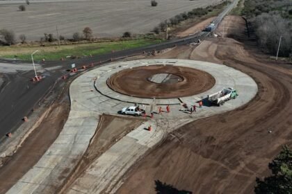 El Gobierno Provincial construye dos nuevas rotondas para mejorar la seguridad vial en la Ruta 4