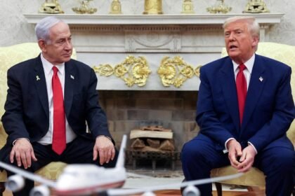 El primer ministro, Israel, Benjamin Netanyahu y el presidente de Estados Unidos, Donald Trump