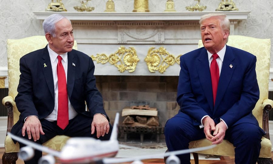 El primer ministro, Israel, Benjamin Netanyahu y el presidente de Estados Unidos, Donald Trump