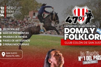 San Justo vive la tradición: llega el 47º Certamen Argentino de Doma y Folklore