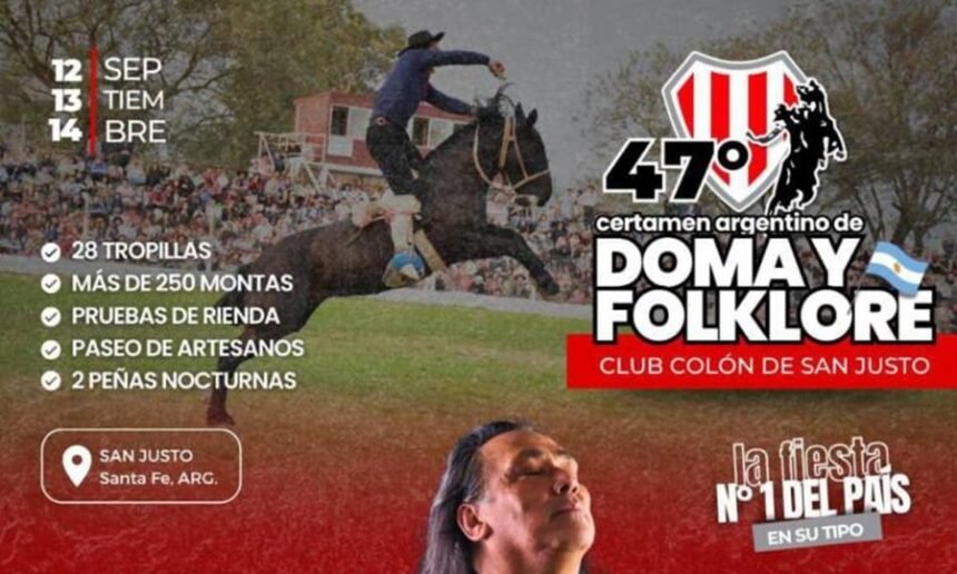 San Justo vive la tradición: llega el 47º Certamen Argentino de Doma y Folklore