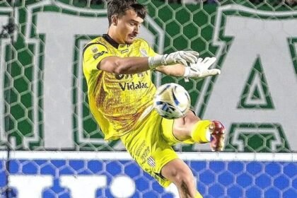 Matías Tagliamonte, arquero formado en Atlético de Rafaela, durante su paso por Unión de Santa Fe.