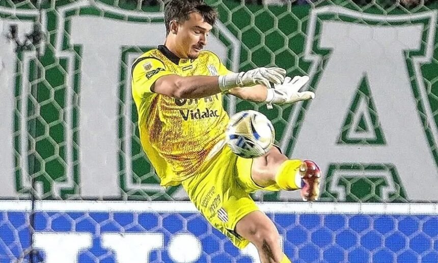 Matías Tagliamonte, arquero formado en Atlético de Rafaela, durante su paso por Unión de Santa Fe.