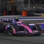 Franco Colapinto, durante el Gran Premio de Singapur de Fórmula 1, en el circuito callejero de Marina Bay.