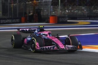 Franco Colapinto, durante el Gran Premio de Singapur de Fórmula 1, en el circuito callejero de Marina Bay.