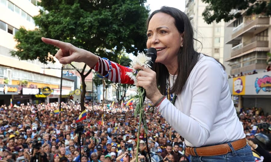 La líder opositora venezolana María Corina Machado