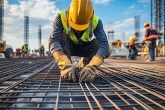 Empleado del sector de la construcción durante su jornada laboral. (Foto de archivo)