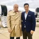 José Luis Espert junto a Fred Machado en uno de los tantos vuelos privados