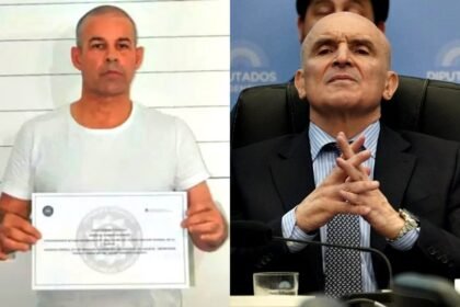 Fred Machado, empresario argentino investigado por causas judiciales y José Luis Espert, económista y político referente de La Libertad Avanza