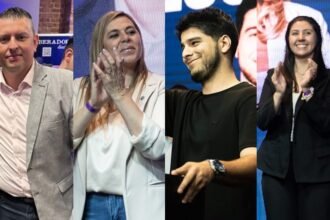 Juan Pablo Montenegro, Yamile Tomassoni, Agustín Pellegrini y Valentina Rivera integrarán la nueva bancada libertaria santafesina en el Congreso.