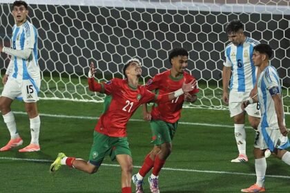 Marruecos y la Selección Argentina Sub 20, disputado en la final del Mundial en Santiago de Chile.