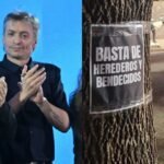 Carteles anónimos con mensajes contra Máximo Kirchner aparecieron en la sede del PJ bonaerense en La Plata tras la derrota electoral del peronismo.