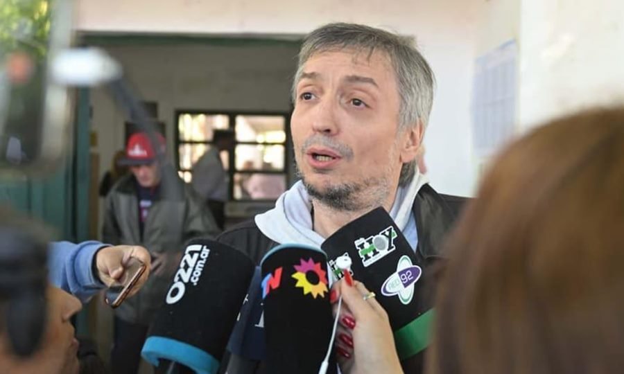 Máximo Kirchner, durante una jornada electoral en la provincia de Buenos Aires.