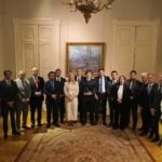 El presidente Javier Milei durante una reunión con gobernadores en la Casa Rosada.