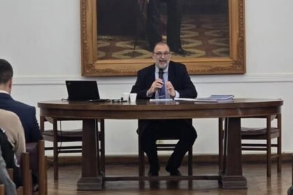Jorge Nessier, fiscal regional de Santa Fe, en un acto oficial del Ministerio Público de la Acusación. Foto de archivo.