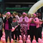 Vecinas y familias participaron de la caminata “Octubre Rosa” por la prevención del cáncer de mama en Puerto General San Martín.