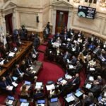 Senadores durante la sesión en la que se rechazaron los vetos presidenciales y se restablecieron las leyes sobre el Garrahan y las universidades.