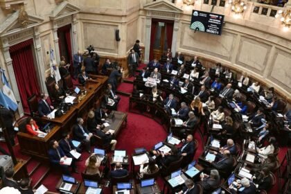 Senadores durante la sesión en la que se rechazaron los vetos presidenciales y se restablecieron las leyes sobre el Garrahan y las universidades.