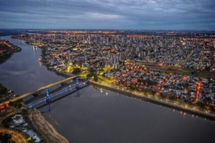 Vista aérea de la ciudad de Santa Fe.