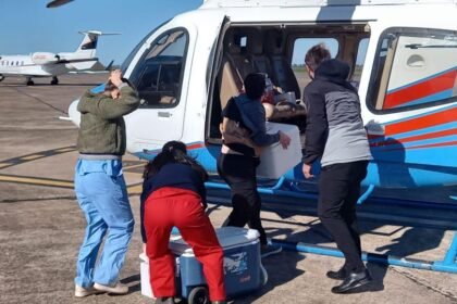 Operativo aéreo del Gobierno de Santa Fe para el traslado de órganos y tejidos durante las obras en el Aeropuerto Internacional de Rosario.