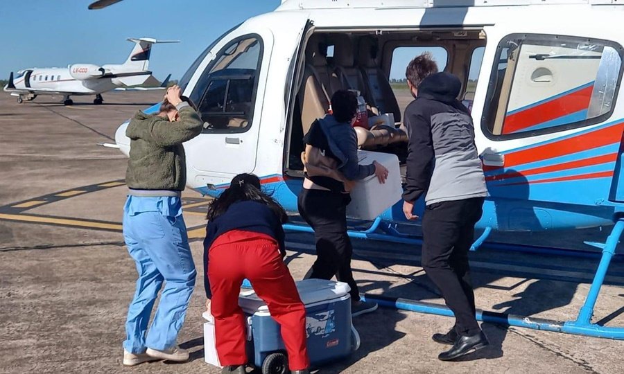 Operativo aéreo del Gobierno de Santa Fe para el traslado de órganos y tejidos durante las obras en el Aeropuerto Internacional de Rosario.