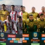 Los planteles de Unión y Aldosivi, protagonistas del duelo de esta noche en el estadio 15 de Abril por la fecha 11 de la Zona A del Torneo Clausura.