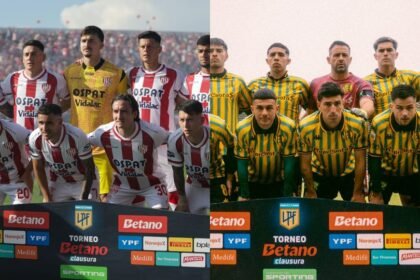 Los planteles de Unión y Aldosivi, protagonistas del duelo de esta noche en el estadio 15 de Abril por la fecha 11 de la Zona A del Torneo Clausura.
