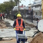 Trabajos viales sobre Avenida Aristóbulo del Valle en Santa Fe.