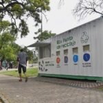 ♻️ Eco Punto de la ciudad de Santa Fe, donde los vecinos pueden depositar materiales reciclables y promover la separación en origen. Foto de archivo.