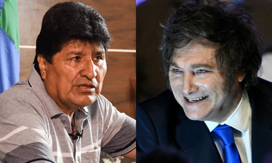 Evo Morales y Javier Milei, protagonistas de un nuevo cruce político entre Bolivia y Argentina.